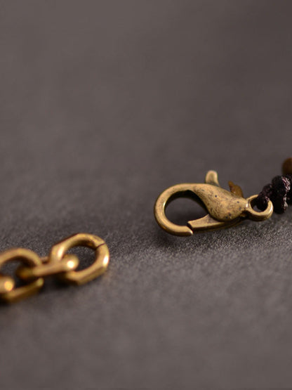 Golden Sandalwood Tibetan Dzi Beads Pendant 58mm