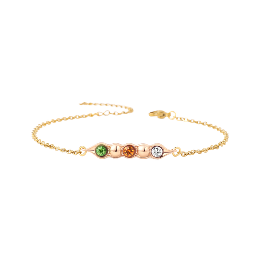 Erbsen in einer Schote Geburtssteinarmband