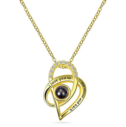 Love You Photo Projection Necklace