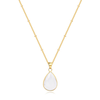 Birthstone Drop Pendant Necklace