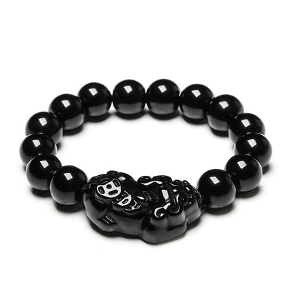 Black Obsidian Pi Yao Wealth & Protection Bracelet