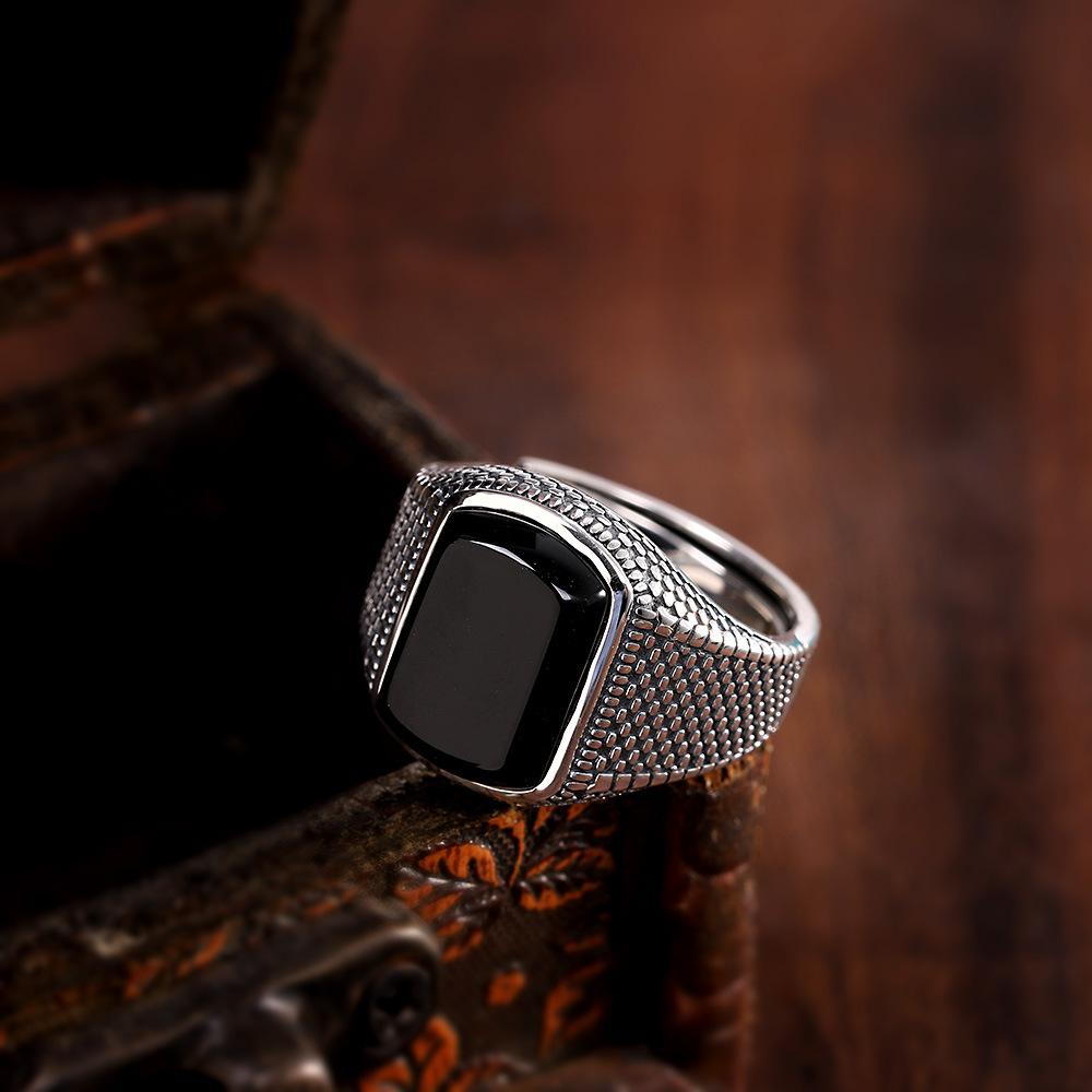 Black Obsidian Protection Ring