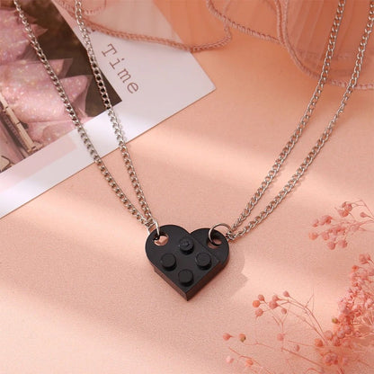 Building Brick Heart Friendship Necklace