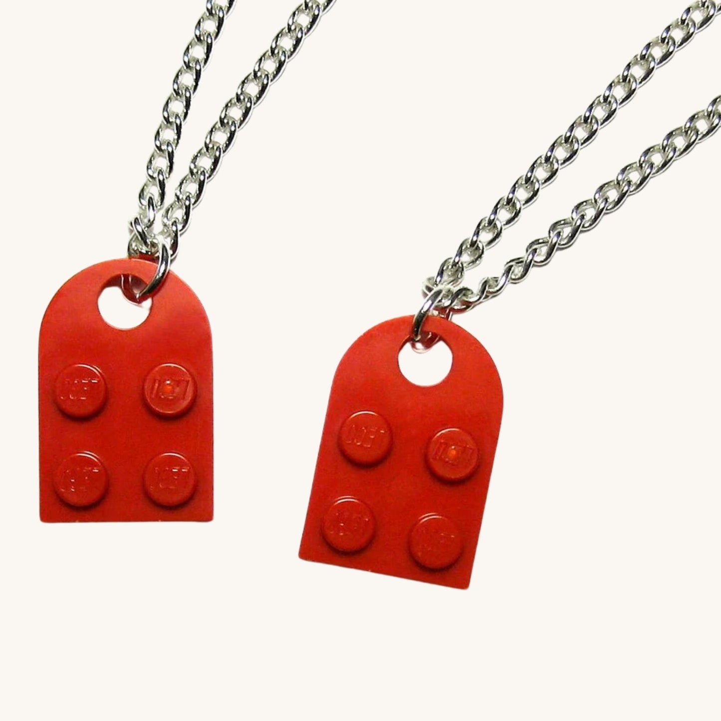 Building Brick Heart Friendship Necklace