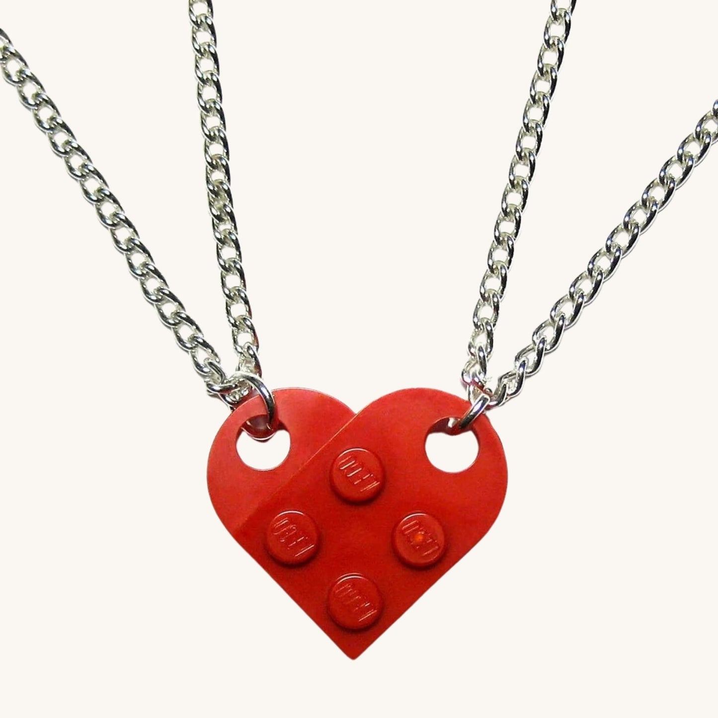 Building Brick Heart Friendship Necklace