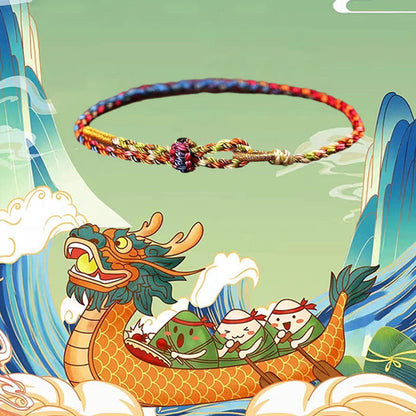 Buddha Stones Handcrafted Luck Colorful Rope Child Adult Bracelet