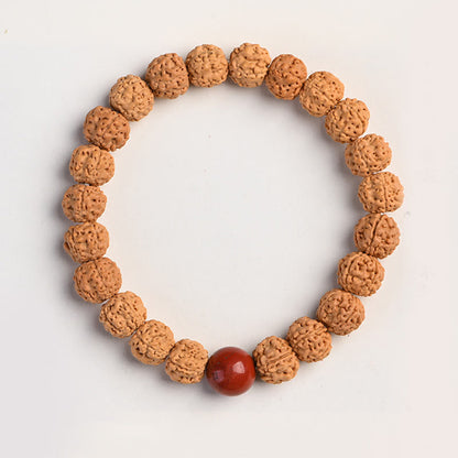 Buddha-Steine ​​Tibet Rudraksha Bodhi Samen Reichtum Glücksbringer Armband