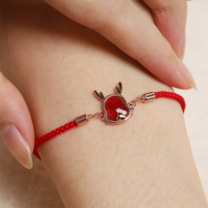 Buddha Stones 925 Sterling Silver Year of the Dragon Natural Red Agate Dragon Attract Fortune Fu Character Strength Bracelet Necklace Pendant Earrings