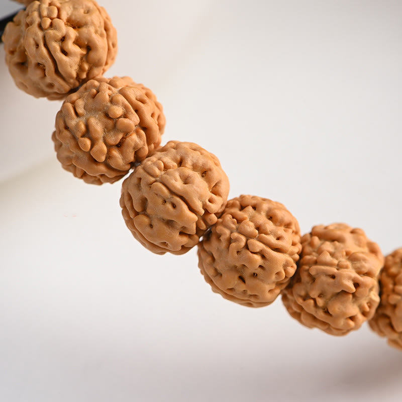 Buddha-Steine ​​Tibet Rudraksha Bodhi Samen Reichtum Glücksbringer Armband