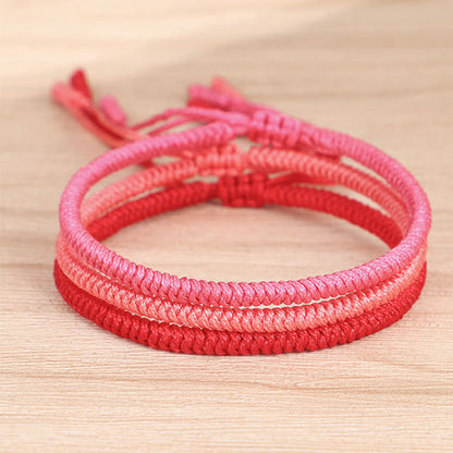 Pulsera trenzada tibetana King Kong con piedras de Buda (3 unidades) 