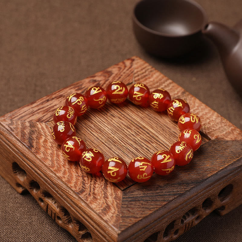 Pulsera de meditación Om Mani Padme Hum con piedras de Buda, cristal blanco del Tíbet, ónix negro