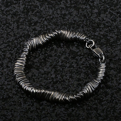 Buddha Stones 925 Sterling Silver Vintage Twisted Design Wealth Healing Chain Bracelet