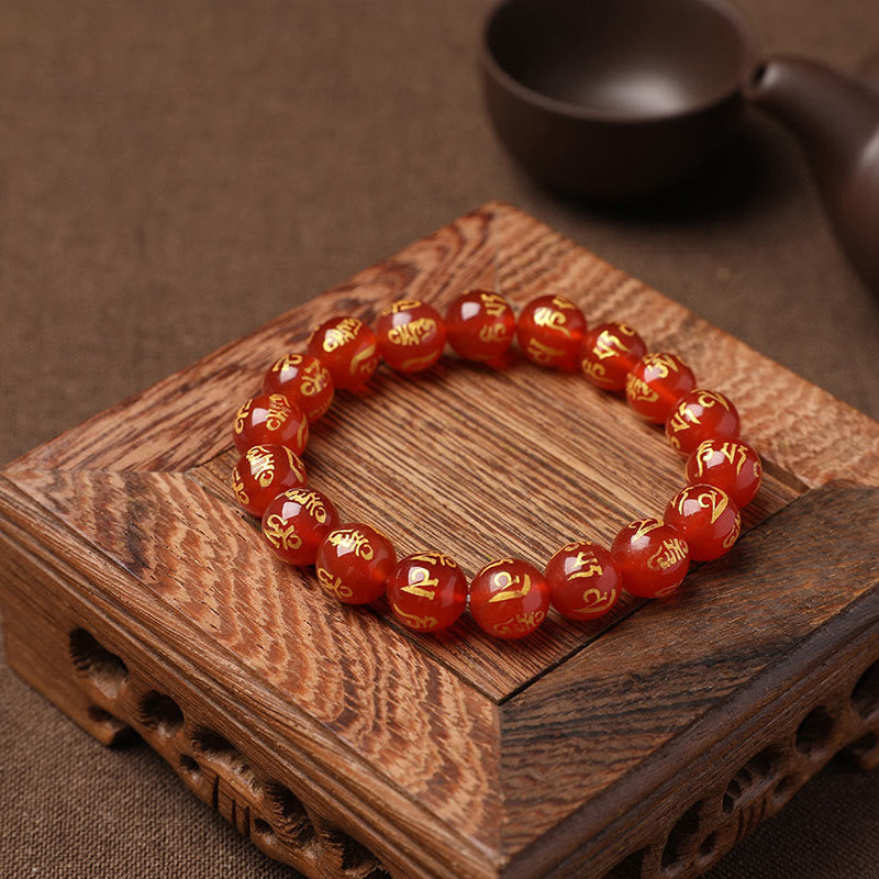 Pulsera de meditación Om Mani Padme Hum con piedras de Buda, cristal blanco del Tíbet, ónix negro