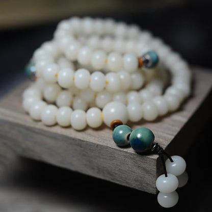 Buddha-Steine, 108 Mala-Perlen, Bodhi-Samen, hält böse Geister fern, beruhigt Armband