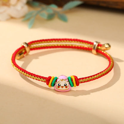 Buddha Steine ​​Bunte Seil Zongzi Muster Glück Handgemachte Kind Erwachsene Armband