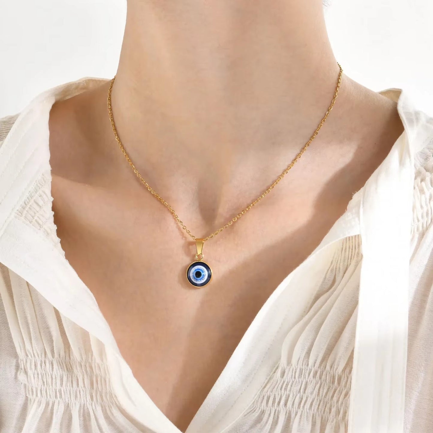 Charmed Gaze Evil Eye Pendant Necklace