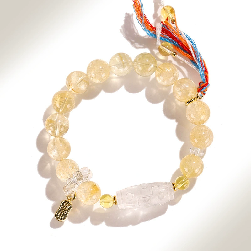 Citrine Nine-Eye Dzi Wealth & Success Bracelet