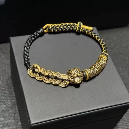 Five Emperor Coins Pixiu Bracelet