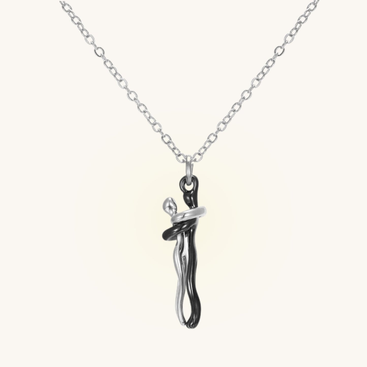 Couple's Hugging Pendant Necklace