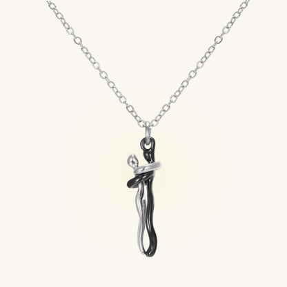 Couple's Hugging Pendant Necklace