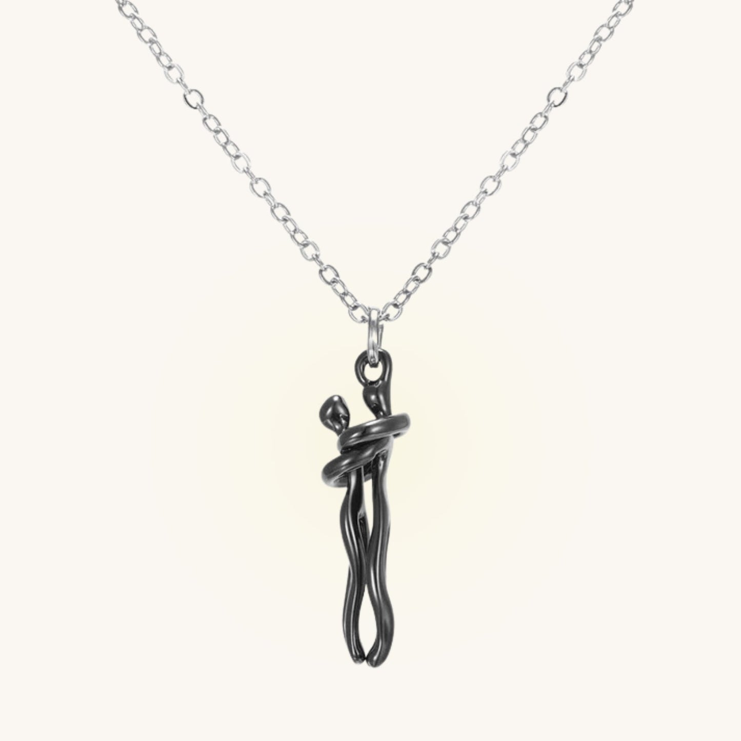 Couple's Hugging Pendant Necklace