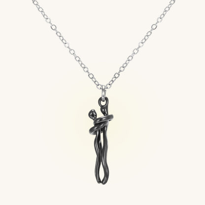 Couple's Hugging Pendant Necklace