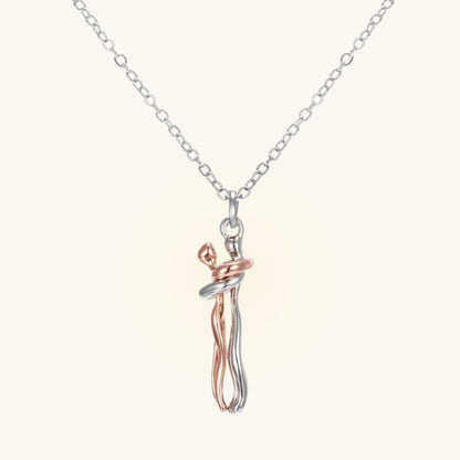 Couple's Hugging Pendant Necklace