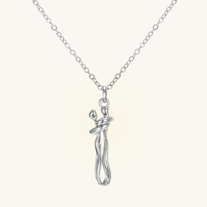 Couple's Hugging Pendant Necklace