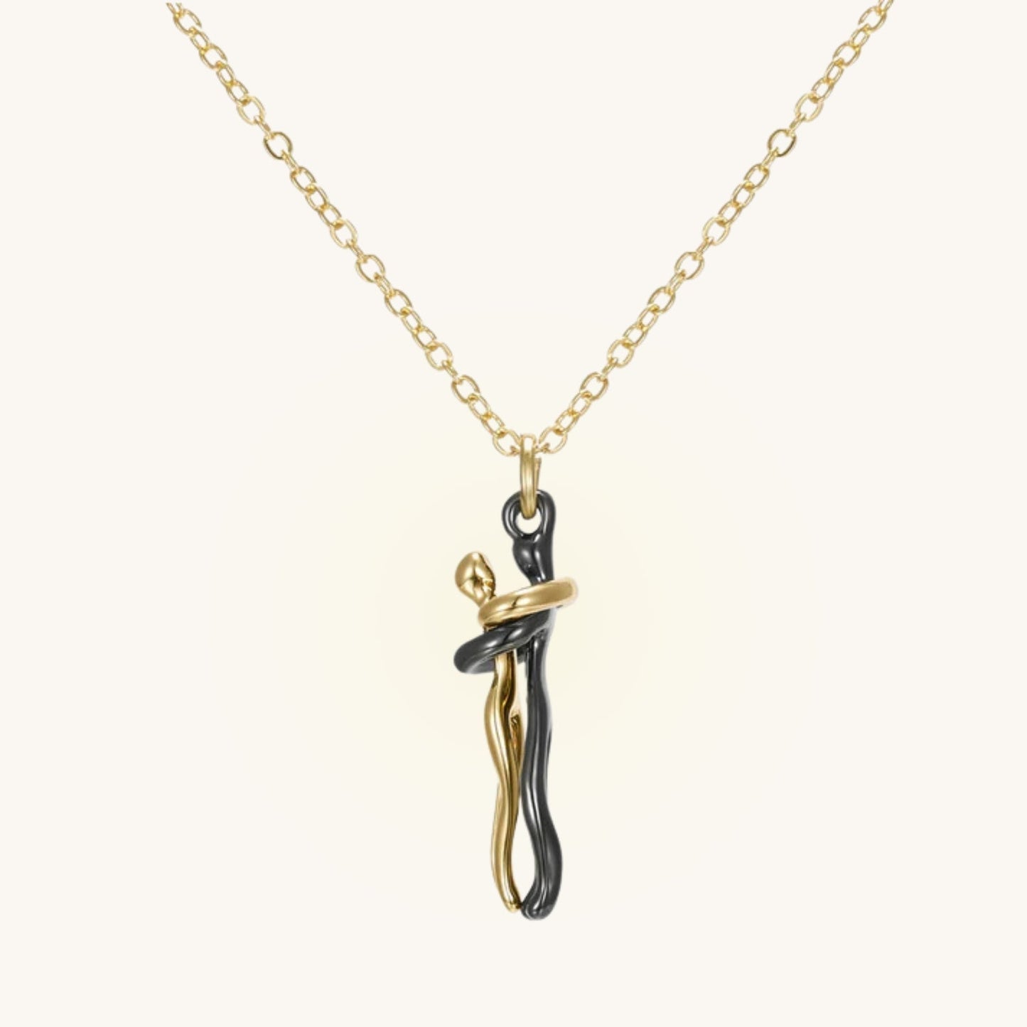 Couple's Hugging Pendant Necklace
