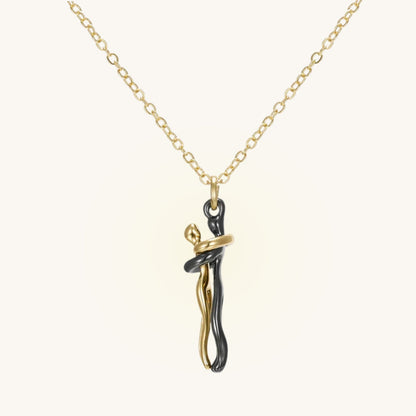 Couple's Hugging Pendant Necklace