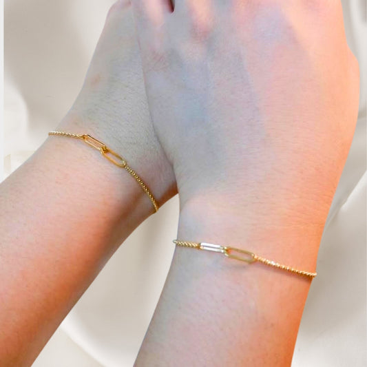 Couple's Long Distance Link Bracelet