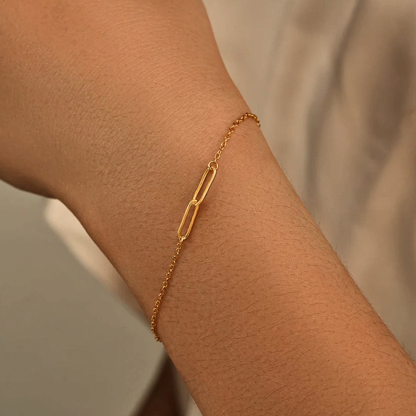 Couple's Long Distance Link Bracelet