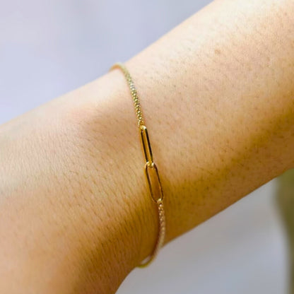 Couple's Long Distance Link Bracelet