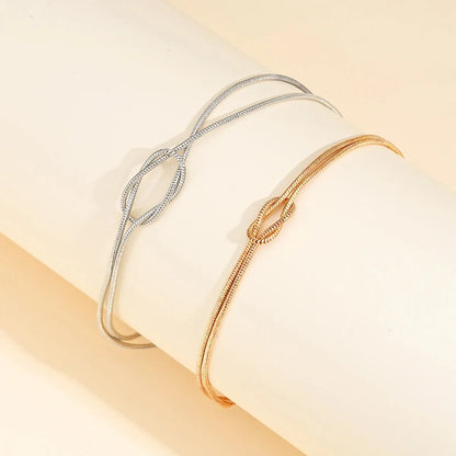 Couples Matching Infinity Knot Bracelet & Ring Set