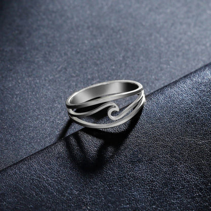Couple's Promise Wave Rings