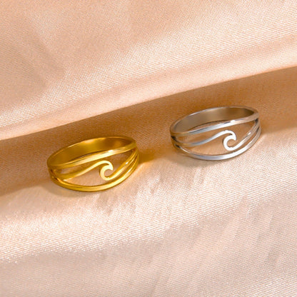 Couple's Promise Wave Rings