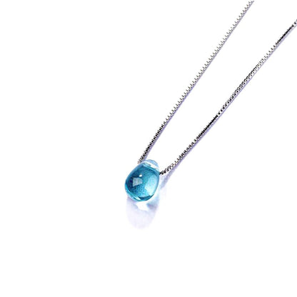 Crystal Ocean Drop Purification Clavicle Necklace