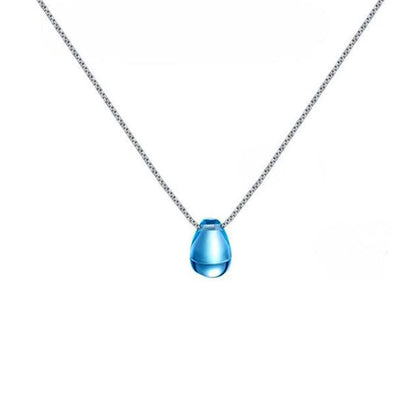 Crystal Ocean Drop Purification Clavicle Necklace