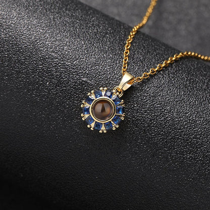Collar personalizado con foto oculta y brillo celestial 