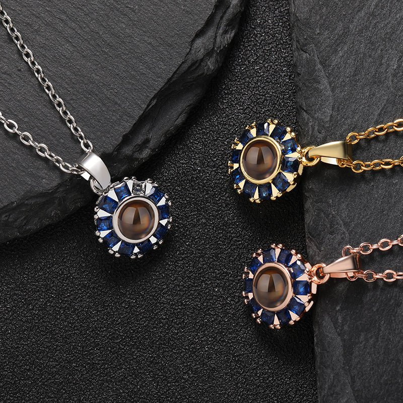 Collar personalizado con foto oculta y brillo celestial 