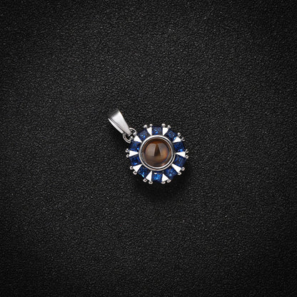 Collar personalizado con foto oculta y brillo celestial 