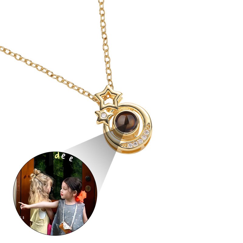 Custom Celestial Harmony Hidden Photo Necklace