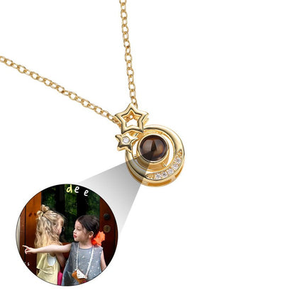 Custom Celestial Harmony Hidden Photo Necklace