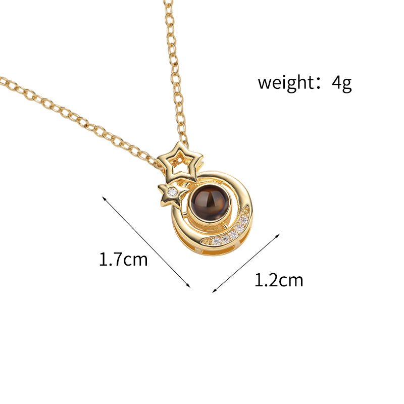 Custom Celestial Harmony Hidden Photo Necklace
