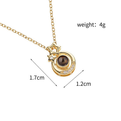 Custom Celestial Harmony Hidden Photo Necklace
