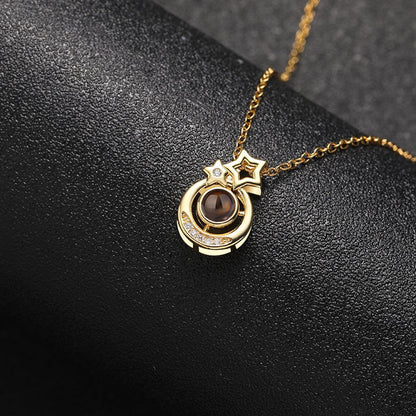 Custom Celestial Harmony Hidden Photo Necklace