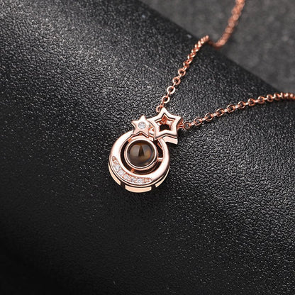 Custom Celestial Harmony Hidden Photo Necklace