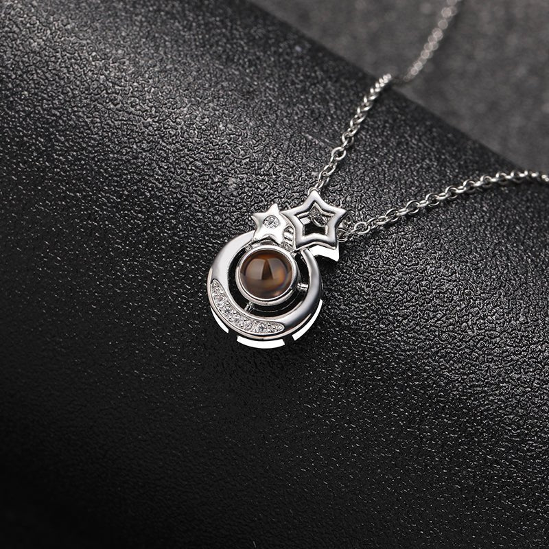 Custom Celestial Harmony Hidden Photo Necklace