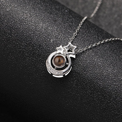 Custom Celestial Harmony Hidden Photo Necklace