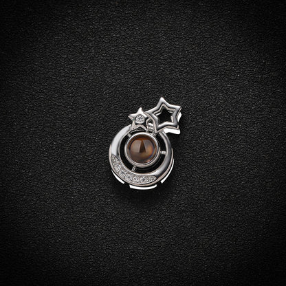 Custom Celestial Harmony Hidden Photo Necklace